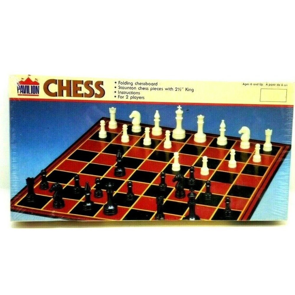 Pavilion Chess Folding Chessboard  Board Game New Sealed NOS (Z6)